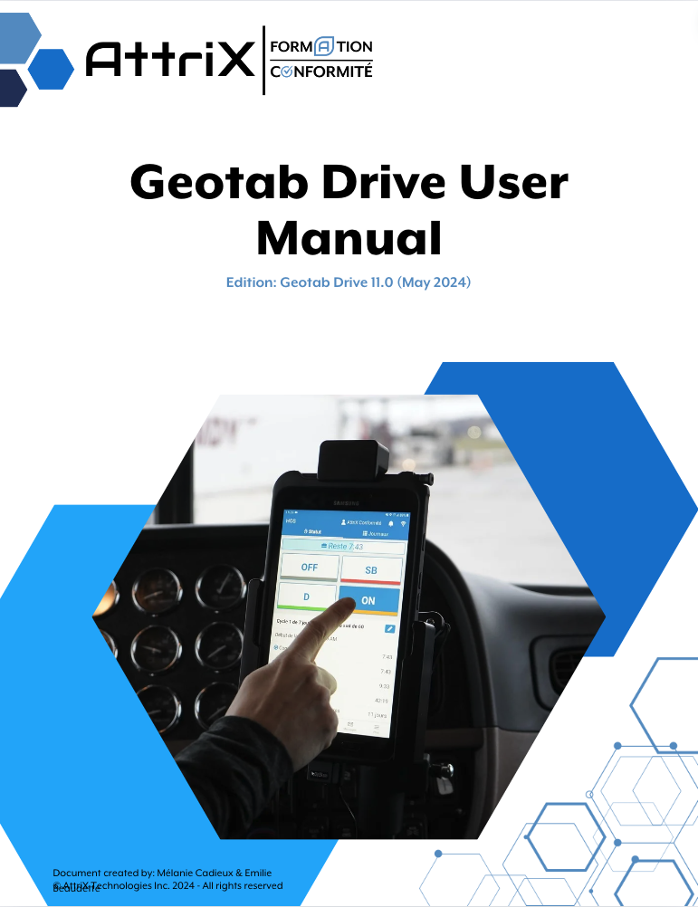 Manuel d’utilisateur Geotab Drive - Anglais