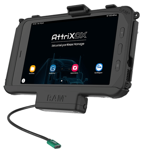 [15-12831] RAM® Mounts - Charging Cradle for DX5 and DX Driver Terminal (8") USB-C