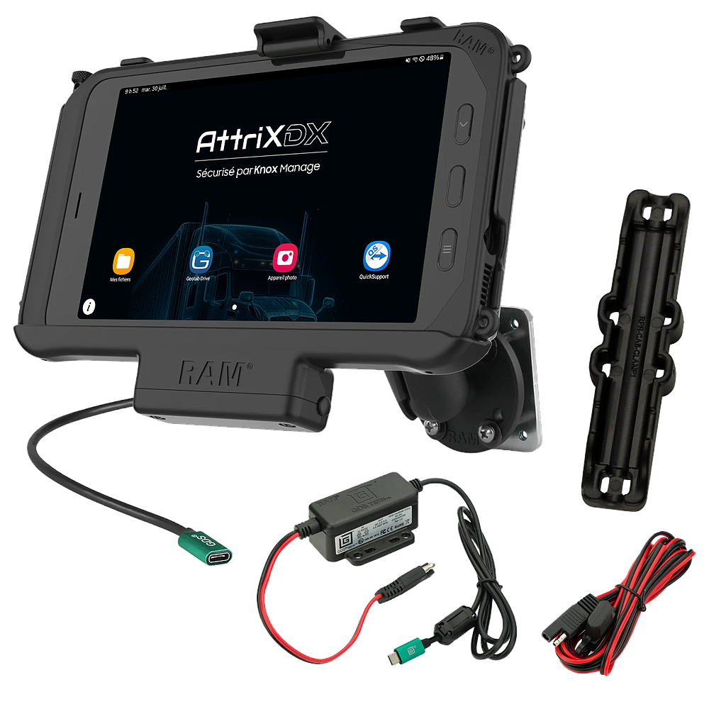 RAM Mount - USB-C Powered Mount Kit for DX and DX5 Terminal